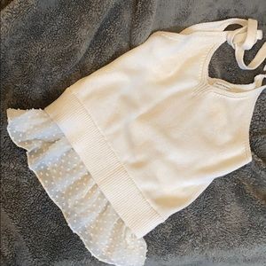 Club Monaco Tie Sweater Tank w/ silk trim xs